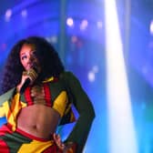 Grammy-award-winner SZA is set to close out the Pyramid Stage on Sunday as Glastonbury Festival 2024 draws to a close (Credit: Getty Images)