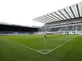 General view of Newcastle United’s St James’ Park - where the Magpies host West Ham United on Sunday.