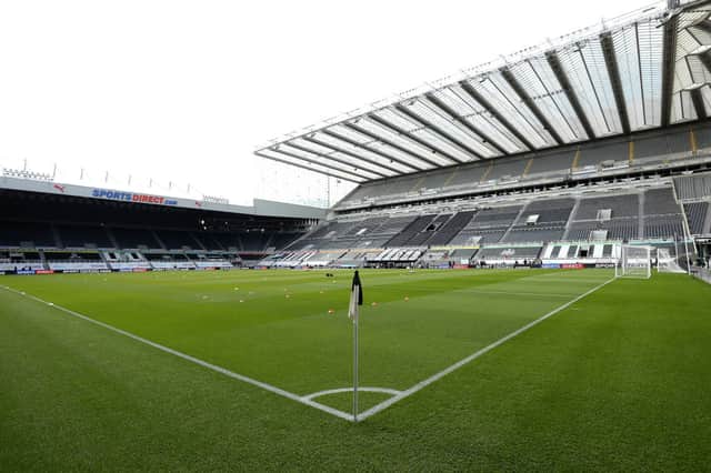 General view of Newcastle United’s St James’ Park - where the Magpies host West Ham United on Sunday.