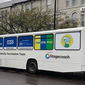 Covid vaccination bus in Newcastle. (Pic: Shutterstock)