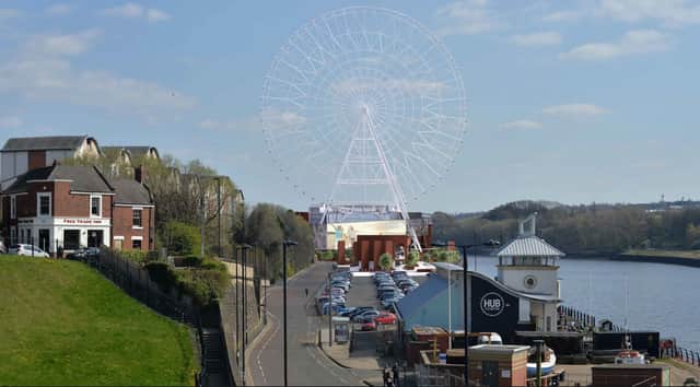 Plans approved by Newcastle Council  show how the wheel will look against the backdrop from Newcastle’s Quayside near Ouseburn. 