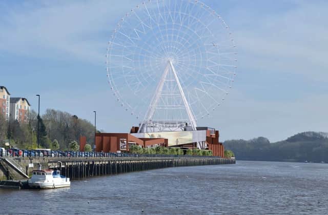 The giant wheel will be built at Spillers Wharf on the Quayside