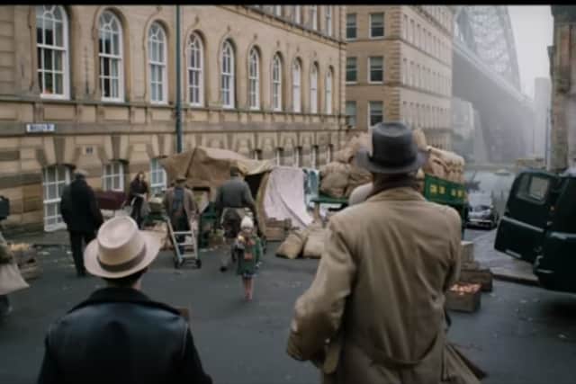 Newcastle street scenes were set up in York for filming