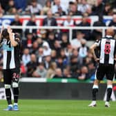 Miguel Almiron of Newcastle United looks dejected following defeat in the Premier League match between Newcastle United and West Ham United at St. James Park on August 15, 2021 in Newcastle upon Tyne, England.