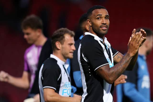 Newcastle United striker Callum Wilson netted his first goal of the season against West Ham on Sunday.