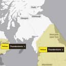 A weather warning for thunderstorms has been issued for Newcastle and the North East. 