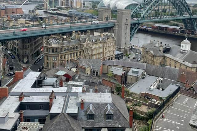 Panoramic views from Above rooftop bar in Newcastle  