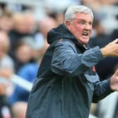 Newcastle United’s English head coach Steve Bruce gestures on the touchline during the English Premier League football match between Newcastle United and West Ham United at St James’ Park in Newcastle-upon-Tyne, north east England on August 15, 2021.
