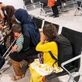 Refugees arriving in London from Afghanistan  