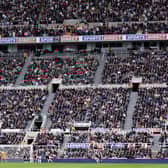 A general view inside the stadium as fans watch on during the Premier League match between Newcastle United  and  West Ham United at St. James Park on August 15, 2021 in Newcastle upon Tyne, England. 