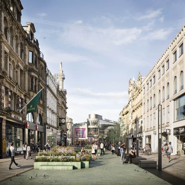How a pedestrianised Blackett Street could look. Photo: Newcastle City Council