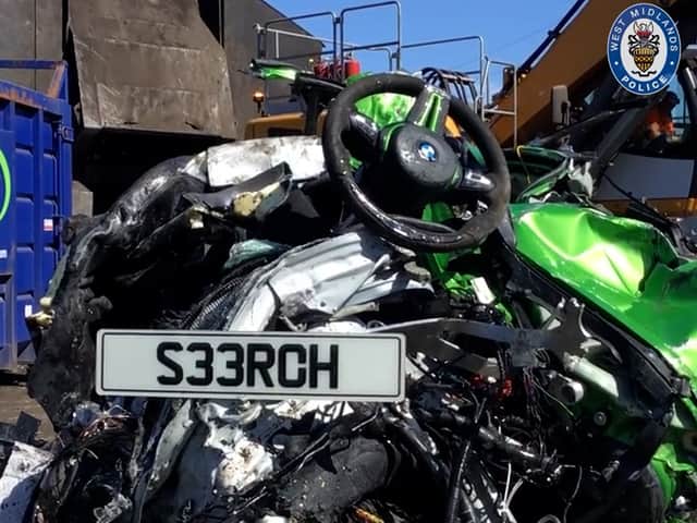 Officers’ attention was drawn to the car by its illegal number plate 