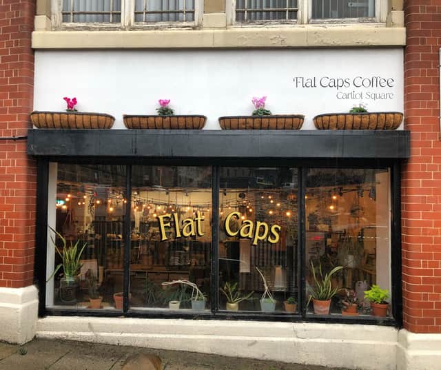 Flat Caps Coffee is filled with greenery and vintage style touches for a perfect insta snap 