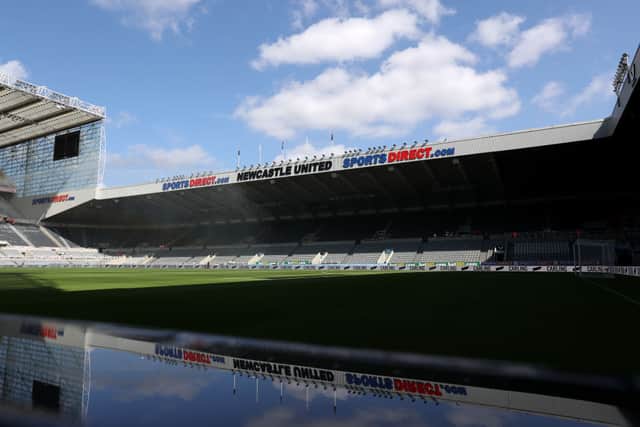 General view inside the stadium prior to the Premier League match between Newcastle United and Southampton at St. James Park on August 28, 2021 in Newcastle upon Tyne, England.