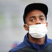 Joe Willock of Newcastle United  arrives at the stadium prior to the Premier League match between Newcastle United and Leeds United at St. James Park on September 17, 2021 in Newcastle upon Tyne, England.