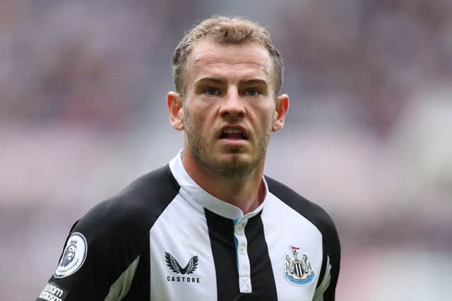 Ryan Fraser of Newcastle United looks on during the Premier League match between Newcastle United  and  West Ham United at St. James Park on August 15, 2021 in Newcastle upon Tyne, England.