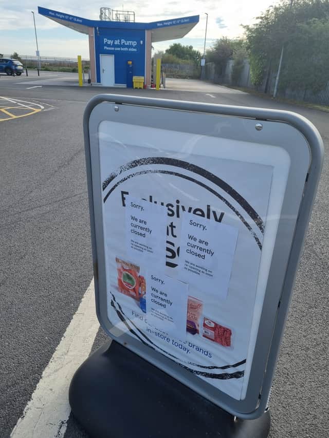 Tesco at North Shields closed its petrol station this weekend amid fuel shortages.
