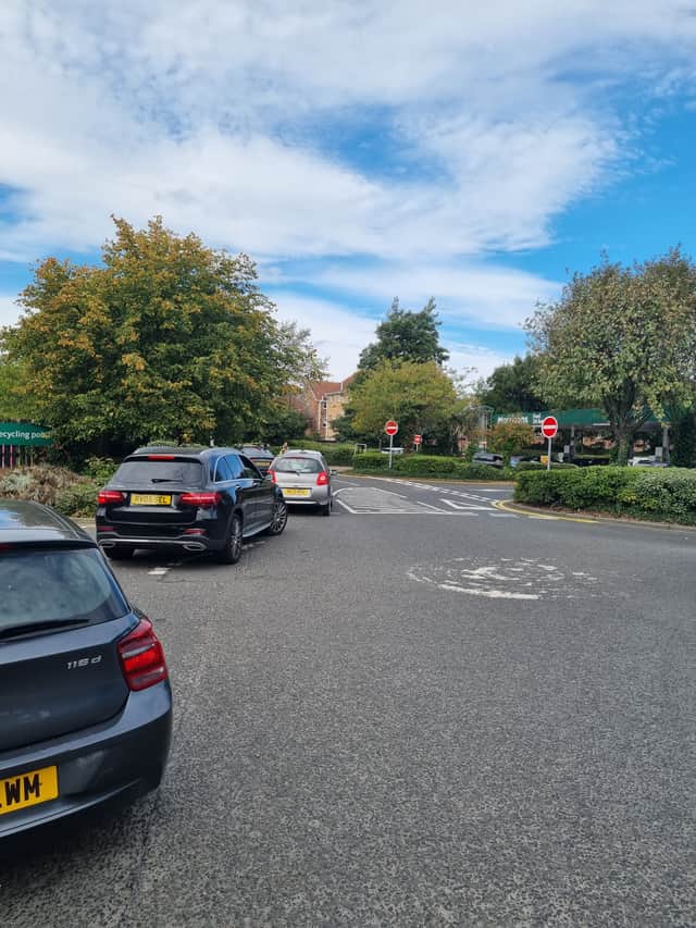 Queues stretched out from the petrol station at Morrisons Tynemouth on Saturday.