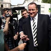 Sports Direct International founder Mike Ashley leaves the Red Lion pub in Westminster to attend a select committee hearing at Portcullis house on June 7, 2016 in London, England. Mike Ashley is to face the Business, Innovations and Skills Parliamentary Select Committee on working practices at his Sports Direct Shirebrook Warehouse in Derbyshire.