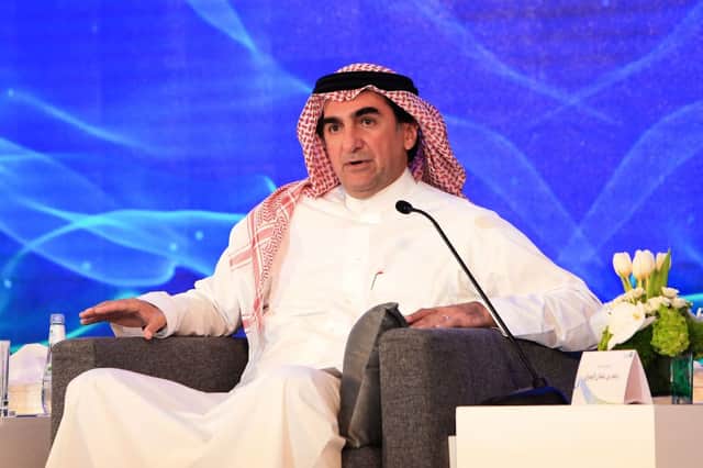 Yasir al-Rumayyan, chairman of Saudi Aramco, speaks during a press conference in the eastern Saudi Arabian region of Dhahran on November 3, 2019. - Saudi Aramco confirmed it planned to list on the Riyadh stock exchange, describing it as a “significant milestone” in the history of the energy giant.