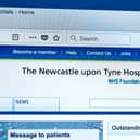 The homepage of the official website for the Newcastle Upon Tyne Hospitals NHS Foundation Trust in the UK, on 5th March 2018.  C