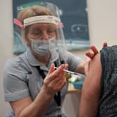 Someone is vaccinated at the Centre for Life (Image: Getty Images)