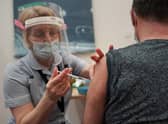 Someone is vaccinated at the Centre for Life (Image: Getty Images)