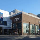 View of Intu Eldon Square shopping centre with Next store in Newcastle upon Tyne, England
