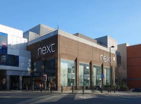 View of Intu Eldon Square shopping centre with Next store in Newcastle upon Tyne, England