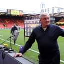 Steve Bruce, Manager of Newcastle United looks on prior to the Premier League match between Watford and Newcastle United at Vicarage Road on September 25, 2021 in Watford, England. 