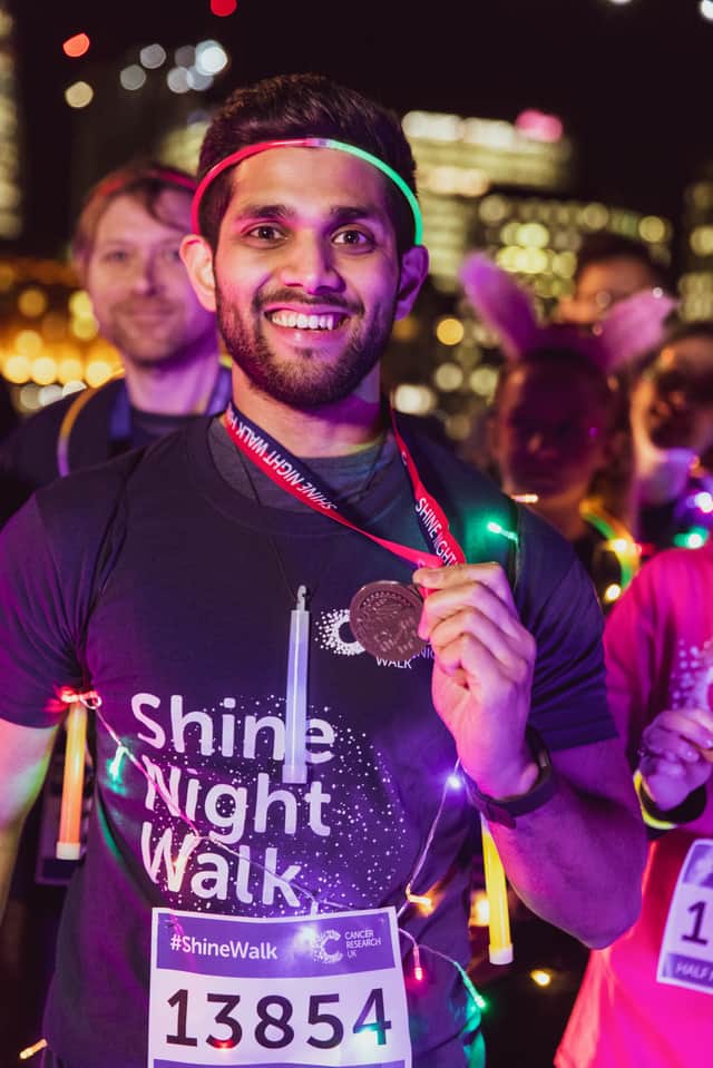 The walk raises money for Cancer Research