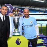 Khaldoon Al Mubarak and Pep Guardiola. Credit: Getty.