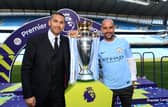 Khaldoon Al Mubarak and Pep Guardiola. Credit: Getty.