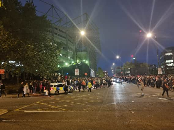 Newcastle United fans celebrate the end of Mike Ashley’s time at the club.