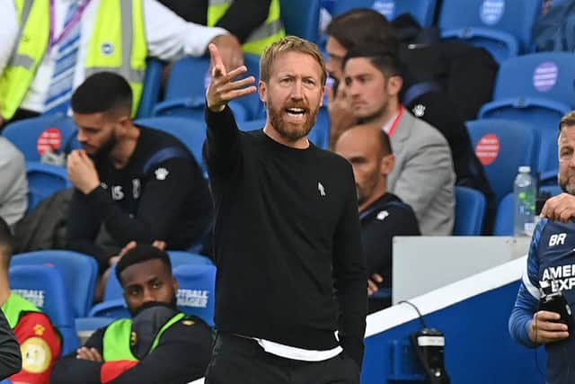Brighton’s English manager Graham Potter. (Photo by GLYN KIRK/AFP via Getty Images)