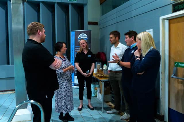 Catherine campaigning at Gosforth Pool recently