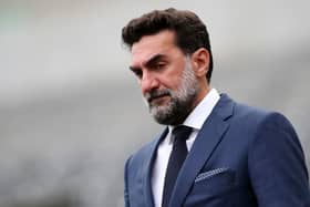 Chairman of Newcastle United, Yasir Al-Rumayyan arrives at the stadium prior to the Premier League match between Newcastle United and Tottenham Hotspur at St. James Park on October 17, 2021 in Newcastle upon Tyne, England.