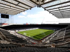 A general view inside the stadium prior to the Premier League match between Newcastle United  and  Southampton at St. James Park on August 28, 2021 in Newcastle upon Tyne, England. 