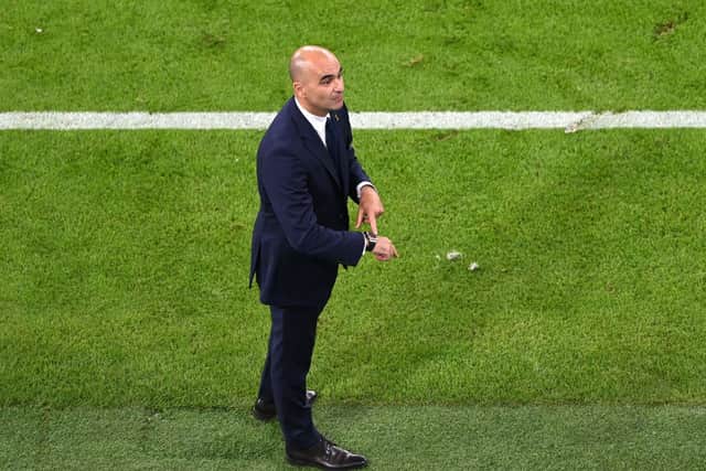 Roberto Martinez, Head Coach of Belgium reacts during the UEFA Euro 2020 Championship Quarter-final match between Belgium and Italy at Football Arena Munich on July 02, 2021 in Munich, Germany. 