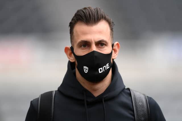 Martin Dubravka of Newcastle United arrives to the ground prior to the Premier League match between Newcastle United and Chelsea at St. James Park on October 30, 2021 in Newcastle upon Tyne, England.