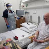 A patient receives treatment for Covid in a Newcastle hospital (Image: Getty Images)