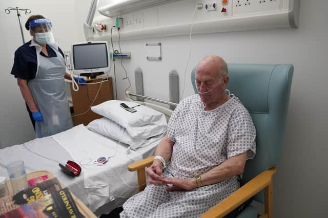 A patient receives treatment for Covid in a Newcastle hospital (Image: Getty Images)