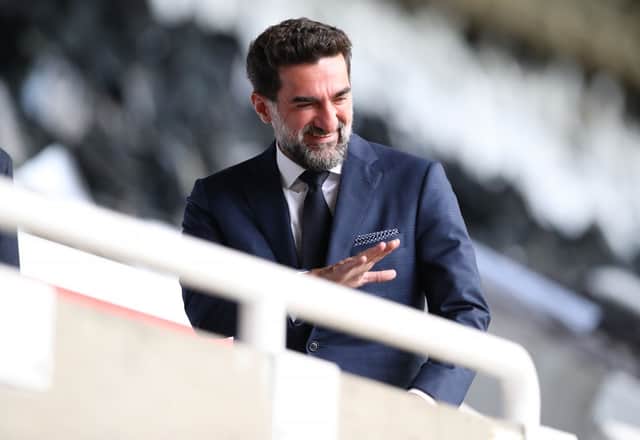 Chairman of Newcastle United, Yasir Al-Rumayyan arrives at the stadium prior to the Premier League match between Newcastle United and Tottenham Hotspur at St. James Park on October 17, 2021 in Newcastle upon Tyne, England.
