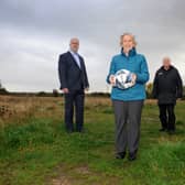 Cllr Moira Smith is pictured with Perth Green CA trustees Kevin Mullen and Stephen Dean