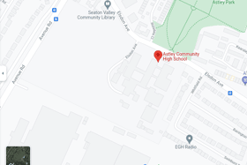 Google Maps view of Astley Community High School.