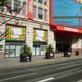 An incident happened outside a bar on Dantzic Street near the Printworks in Manchester. Credit: JPI stock photo 
