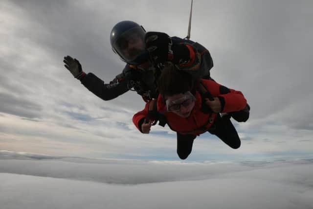 Rachel ticked off one bucket list activity by skydiving  (Image: GoFundMe / Liam Browne)