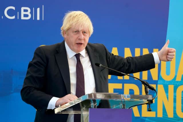 <p>Boris Johnson’s CBI speech has been described as ‘shambolic’ (Photo: Owen Humphreys - WPA Pool/Getty Images)</p>