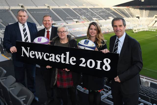 Cllr Nick Forbes (second from left), here launching Newcastle’s bid to hose the 2018 European Cup Finals, backed the project (Image: Getty Images)