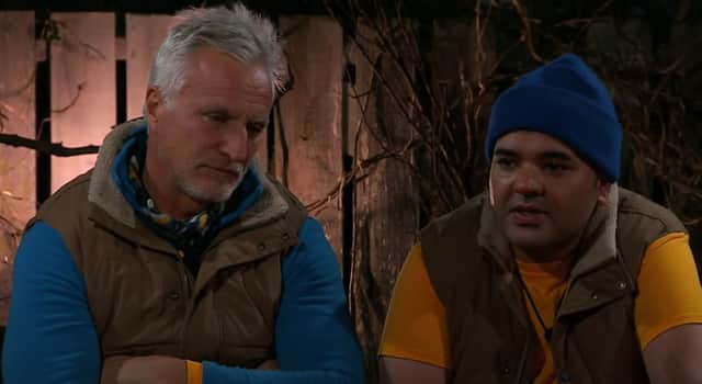 David Ginola and Naughty Boy on I’m a Celebrity... Get Me Out of Here! (Image: ITV)